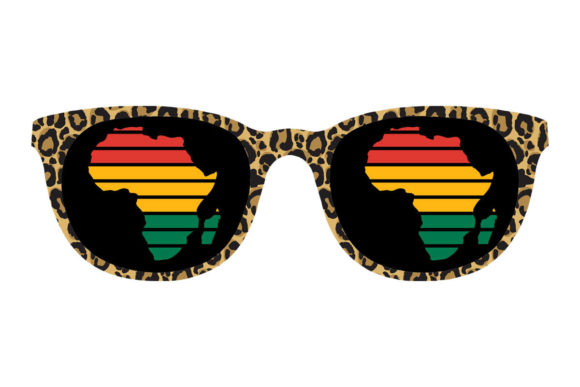 Africa Leopard Print Sunglasses PNG SVG