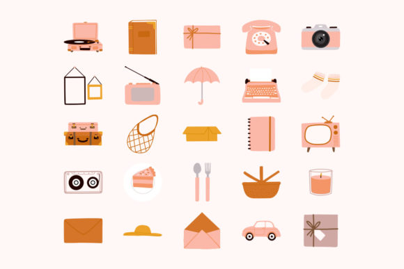 Cute Hand Drawn Vintage Retro Doodle