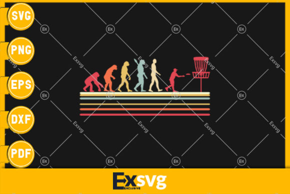Retro Disc Golfer Evolution