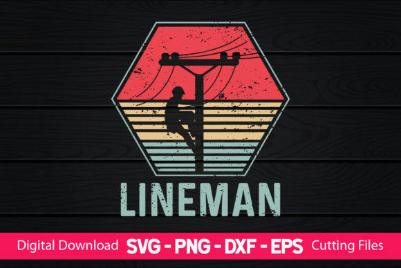 Retro Style Cool Lineman Electrician