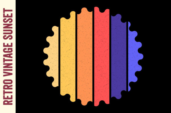 Retro Vintage Sunset 60s, 80s, 70s Svg